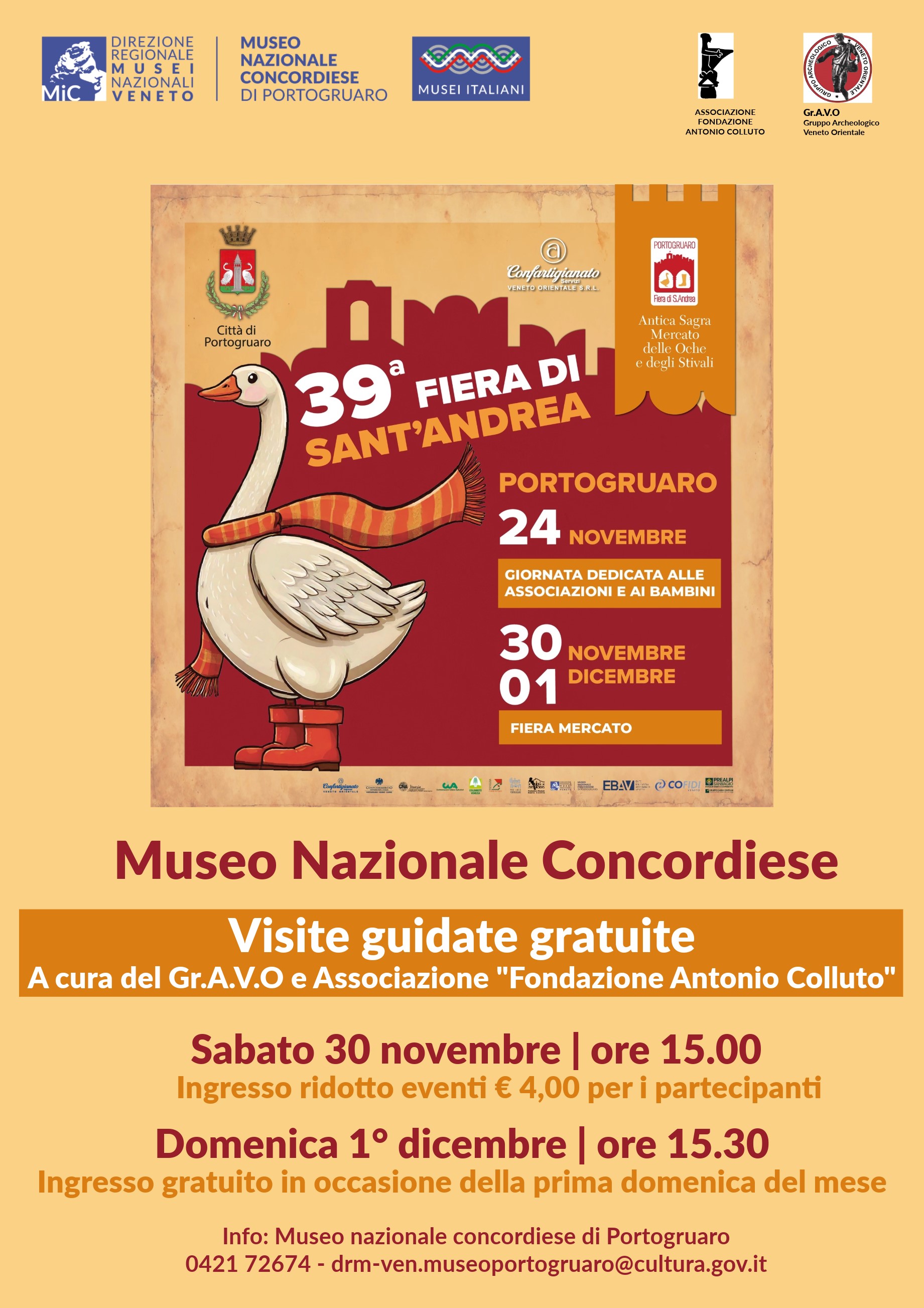 Fiera di Sant'Andrea a Portogruaro | Visite guidate al  Museo Nazionale Concordiese di Portogruaro